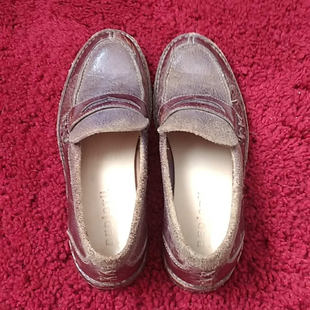 Bed Stu Reina Loafers 7.5 distressed  red-brown